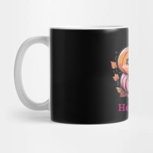 Hello Fall Kawaii Pumpkin Mug